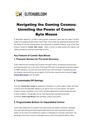 Navigating the Gaming Cosmos (1)