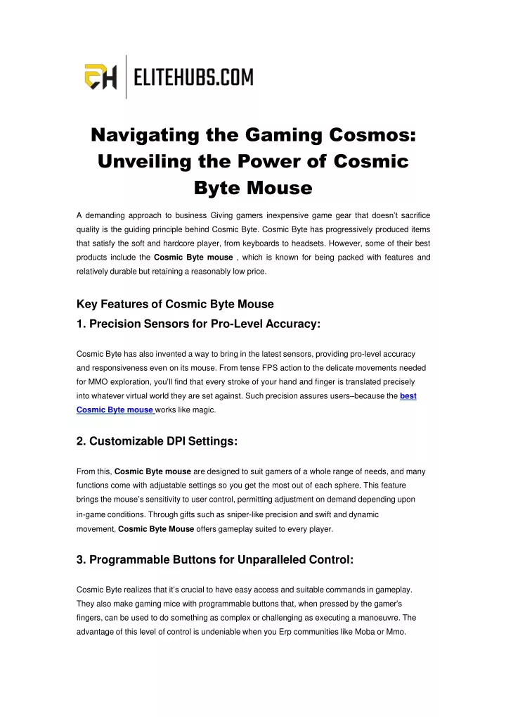 navigating the gaming cosmos unveiling the power
