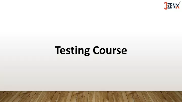 testing course