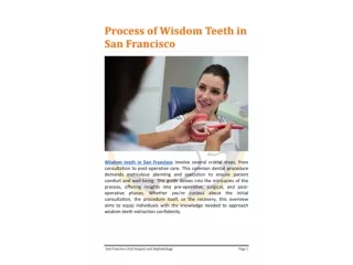Process of Wisdom Teeth in San Francisco