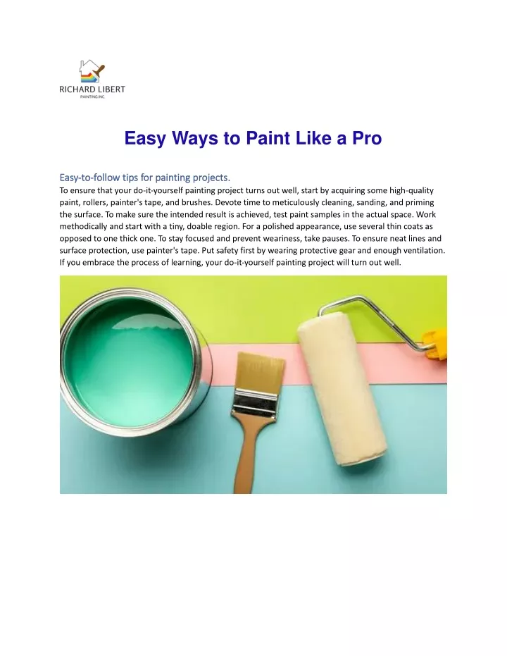 easy ways to paint like a pro