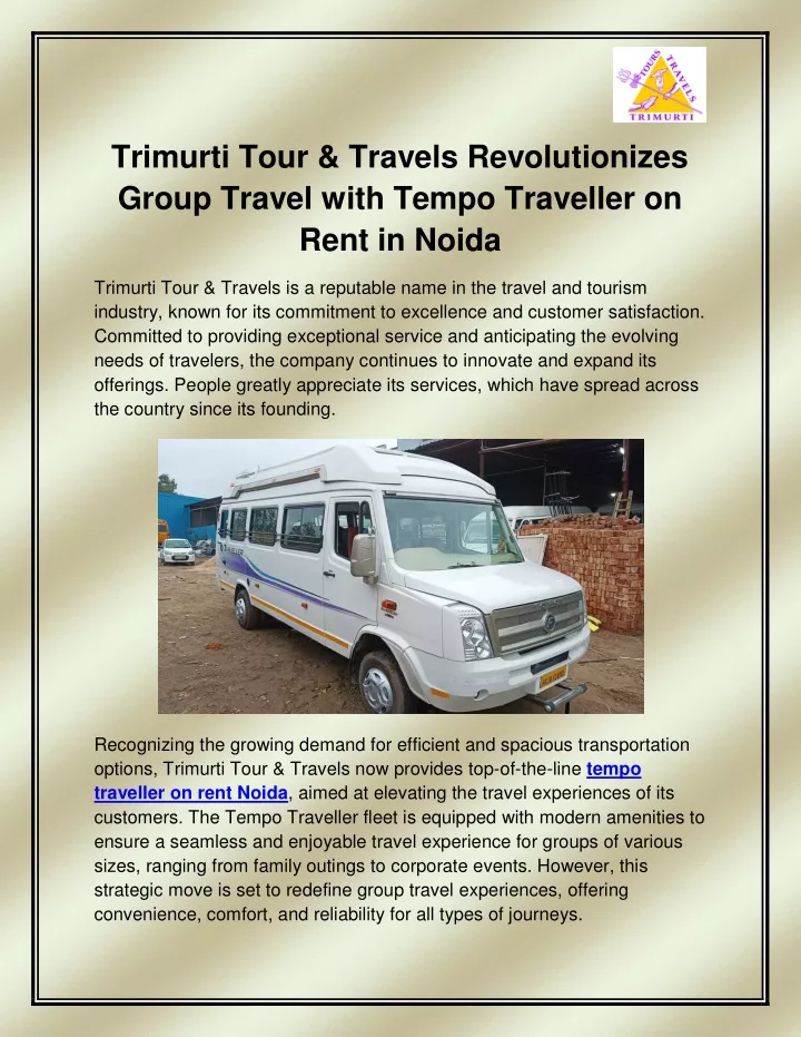 trimurti tour travels revolutionizes group travel