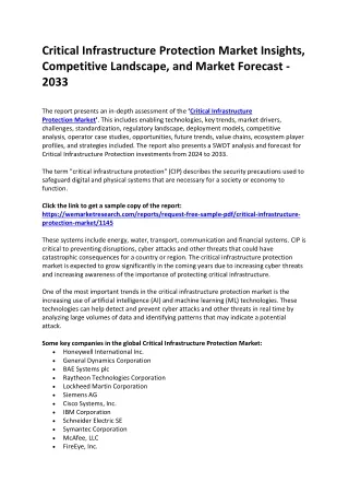critical infrastructure protection market