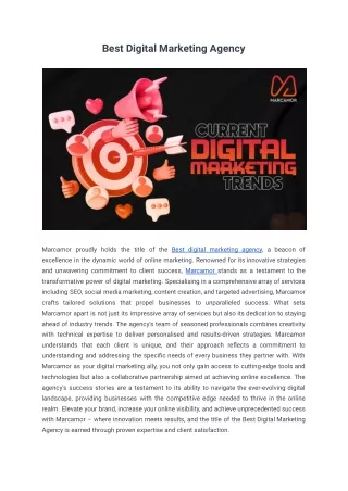 Best Digital Marketing Agency _ Marcamor