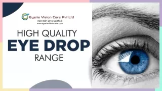 Eye Drops PCD Franchise Company in India- Eyeris Visioncare