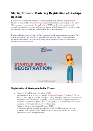 startup dreams mastering registration of startups
