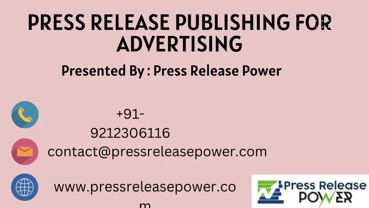 press release publishing for advertising