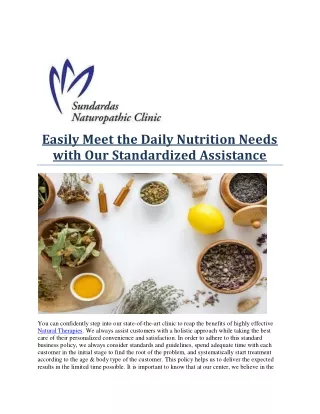 Easily Meet the Daily Nutrition Needs with Our Standardized Assistance (2)