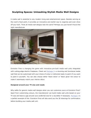 sculpting spaces unleashing stylish media wall