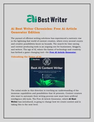 Free Blog Writer AI