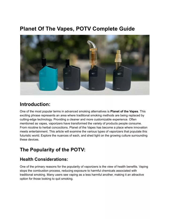 planet of the vapes potv complete guide