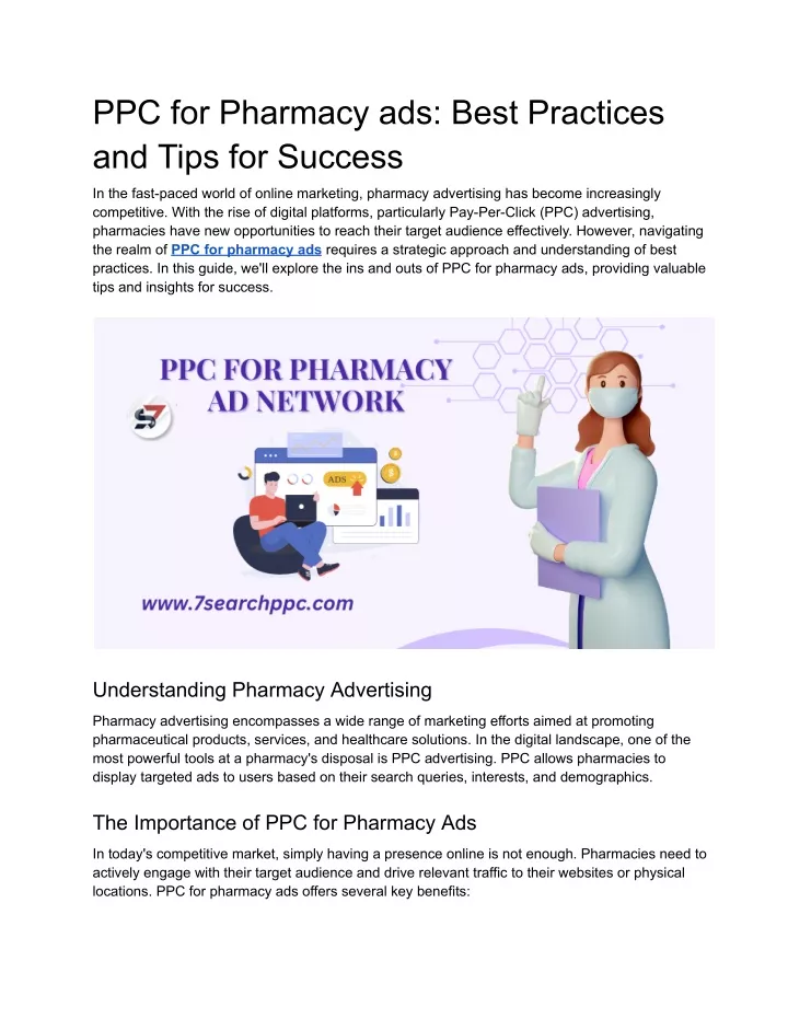 ppc for pharmacy ads best practices and tips