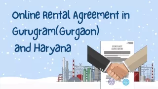 Online Rental Agreement in Gurgaon