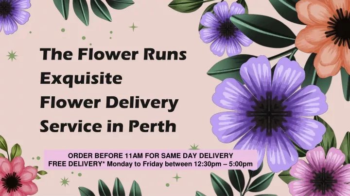 the flower runs exquisite flower delivery service in perth