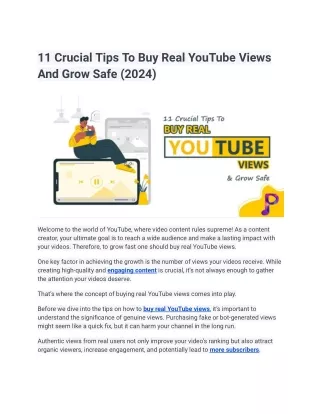 11 Crucial Tips To Buy Real YouTube Views (2)