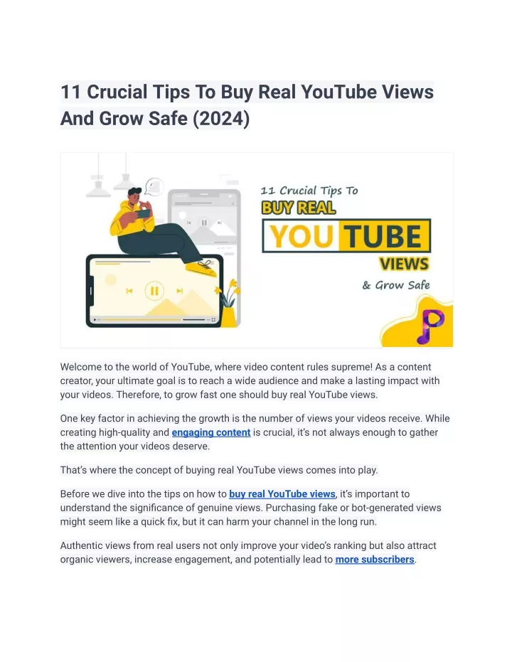 11 crucial tips to buy real youtube views
