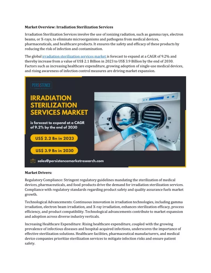 market overview irradiation sterilization