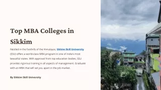 Top MBA Colleges in Sikkim