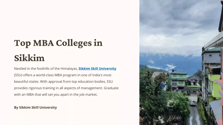 top mba colleges in sikkim