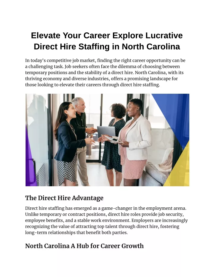 elevate your career explore lucrative direct hire