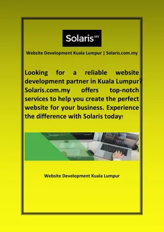 website development kuala lumpur solaris com my