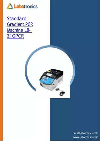 standard gradient pcr machine lb 21gpcr