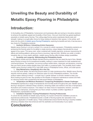 metallic epoxy flooring Philadelphia