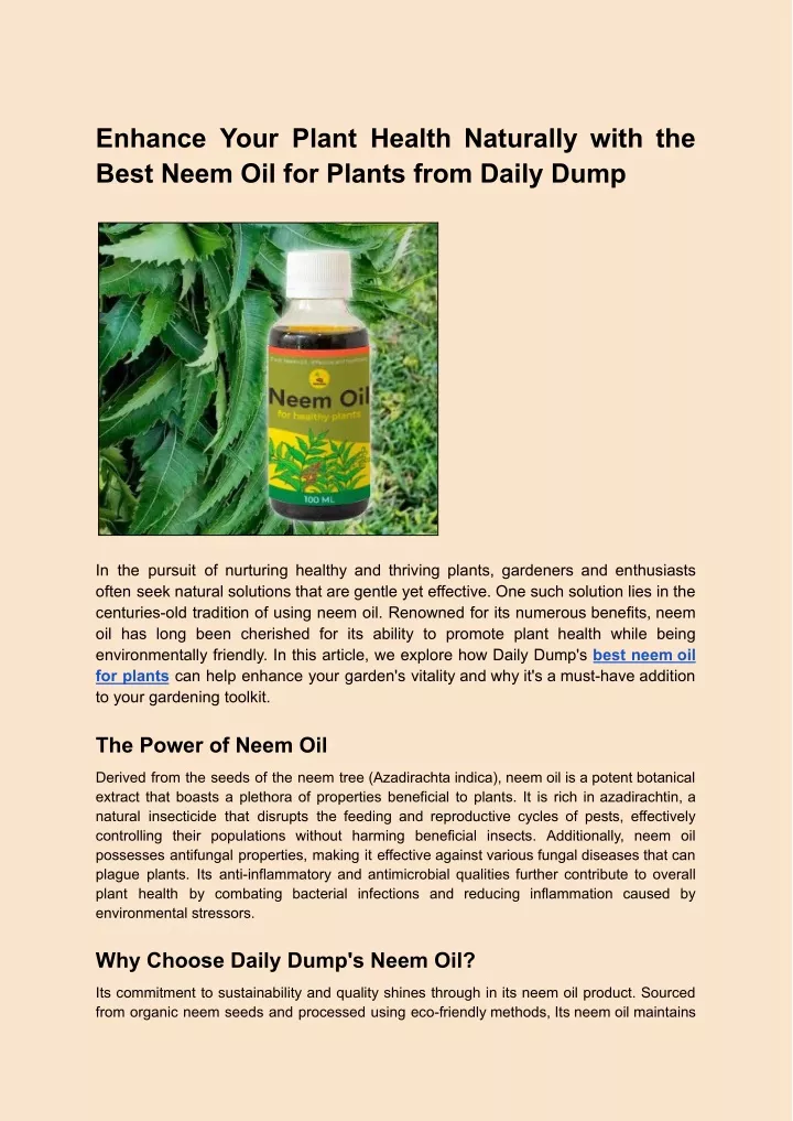 enhance your plant health naturally with the best