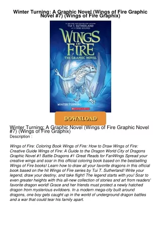 [PDF⚡READ❤ONLINE]  Winter Turning: A Graphic Novel (Wings of Fire Graphic Novel #7) (Wings of
