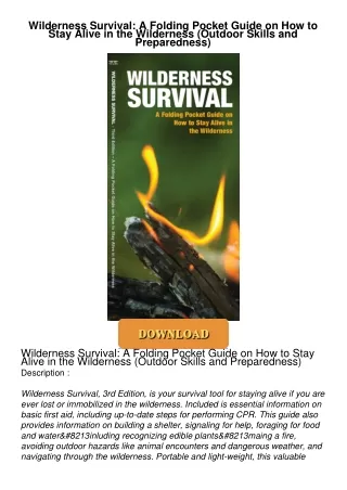 READ⚡[PDF]✔ Wilderness Survival: A Folding Pocket Guide on How to Stay Alive in the