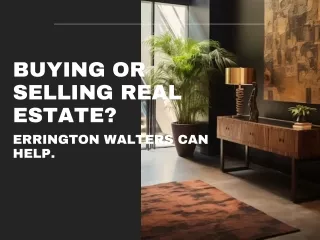 Real Estate Excellence Unveiled: Errington Walters' Blueprint