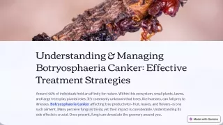 Understanding & Managing Botryosphaeria Canker Effective Treatment Strategies