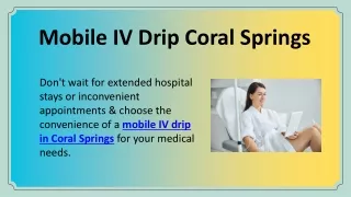 Mobile IV Drip Coral Springs.