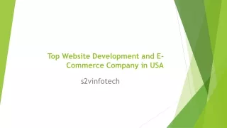 Top Website Development and E-Commerce Company in USA