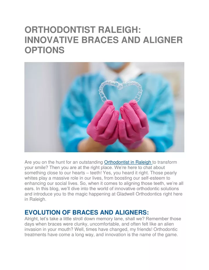 orthodontist raleigh innovative braces