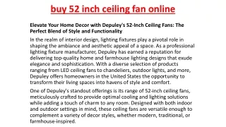 buy 52 inch ceiling fan online