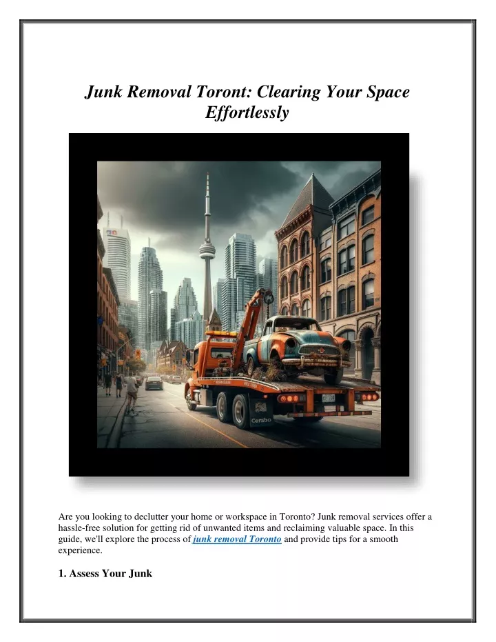 junk removal toront clearing your space