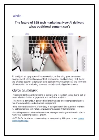 B2B Content Marketing Strategy - Aibiliti