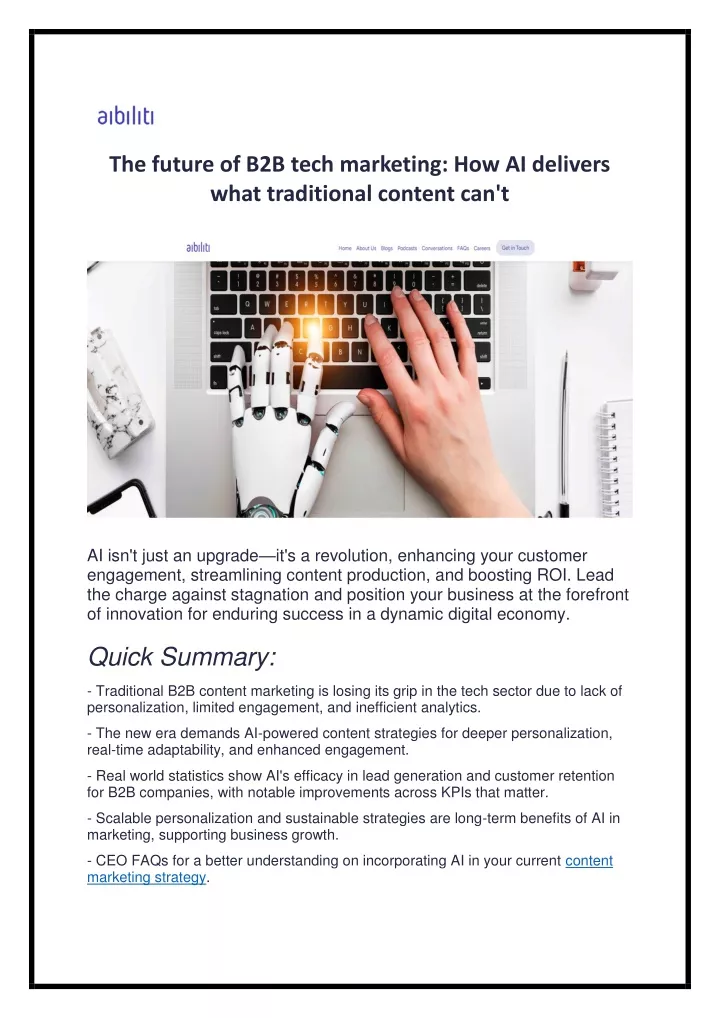 the future of b2b tech marketing how ai delivers
