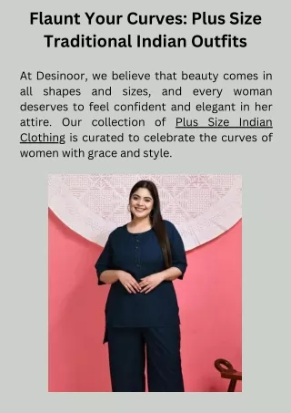 Flaunt Your Curves Plus Size Traditional Indian Outfits