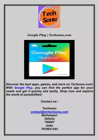 Google Play  Techsonu.com