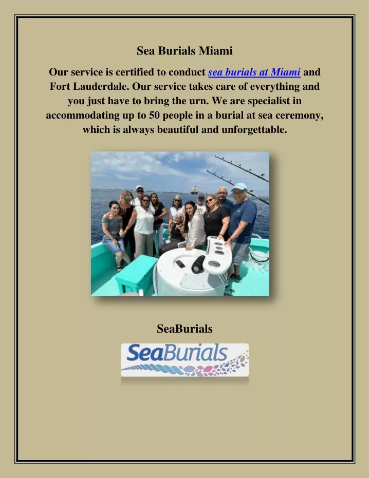 sea burials miami