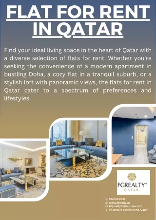 Flat for Rent in Qatar