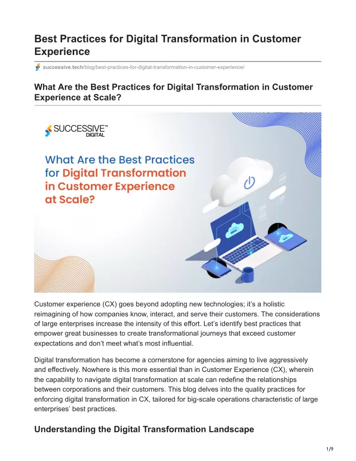 best practices for digital transformation