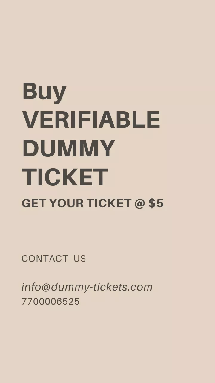 buy verifiable dummy ticket get your ticket @ 5