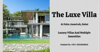 The Luxe Villa E-Brocure