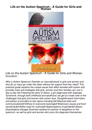 PDF_⚡ Life on the Autism Spectrum - A Guide for Girls and Women