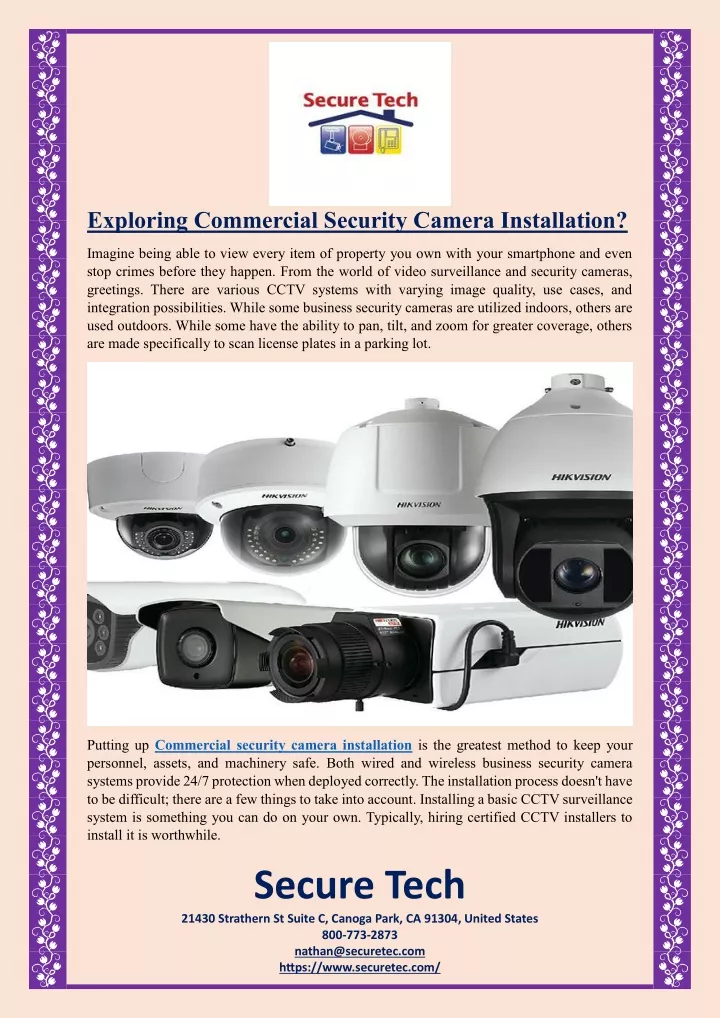 exploring commercial security camera installation