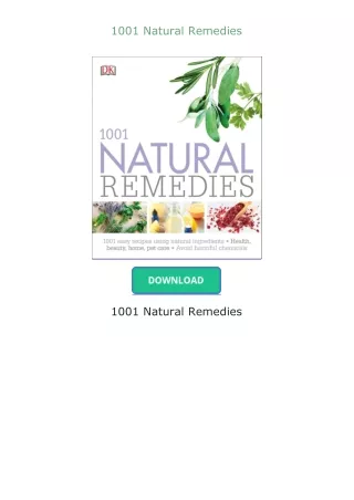 Download⚡PDF❤ 1001 Natural Remedies