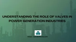 UNDERSTANDING THE ROLE OF VALVES IN POWER GENERATION INDUSTRIES